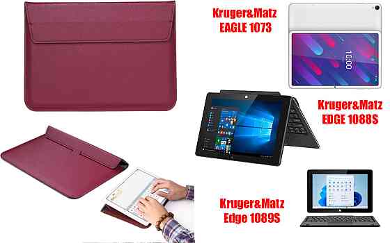 Чохол-конверт VitoCase для Kruger&Matz EAGLE 1073, EDGE 1088S, Edge 1089S, з функцією підставки для планшета Бордовий Київ