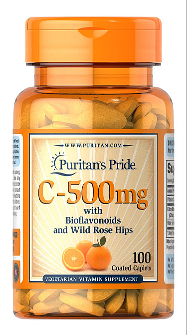 Витамин С Puritan's Pride Vitamin C 500 mg with Citrus Bioflavonoids and Rose Hips 100 caps Луцк - изображение 1