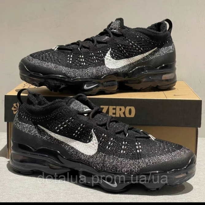 Кросівки чоловічі Nike Air Vapormax 2023 Flyknit Running Shoes Black чорно-білі Киев - изображение 1