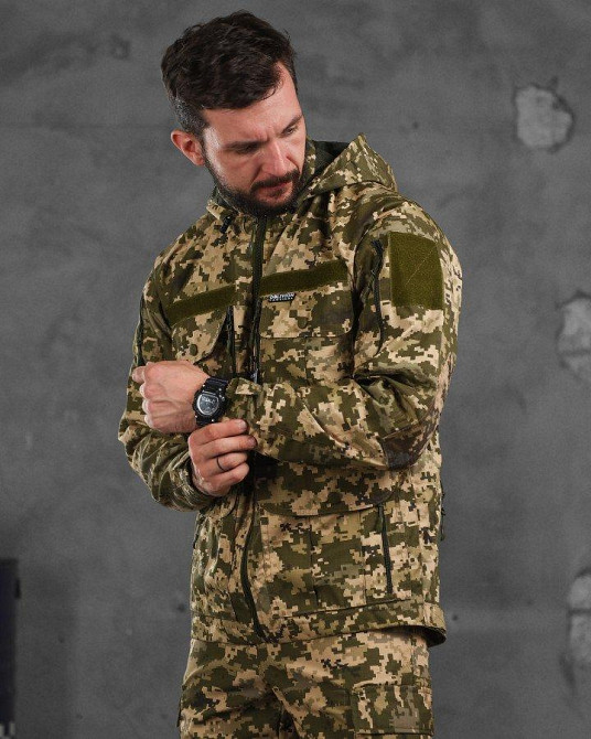 Летняя тактическая мужская  куртка пиксель Одесса - изображение 11