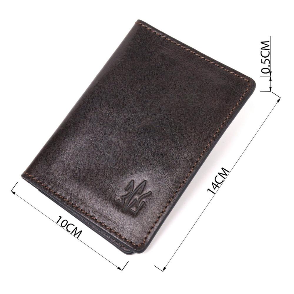 Обкладинка з глянсової шкіри на військовий квиток Тризуб ЗСУ (GRANDE PELLE) Київ - фото 7