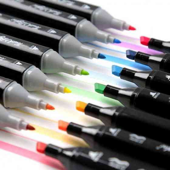 Набір кольорових маркерів фломастерів Touch 168 шт, Набір маркерів Sketchmarker, Набір маркерів VW-169 в чохлі Київ