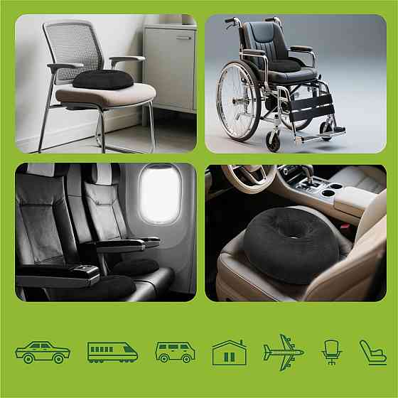 Ортопедична подушка-кільце для сидіння Comfort Trip PMF 010-2 (W2) чорна Дніпро