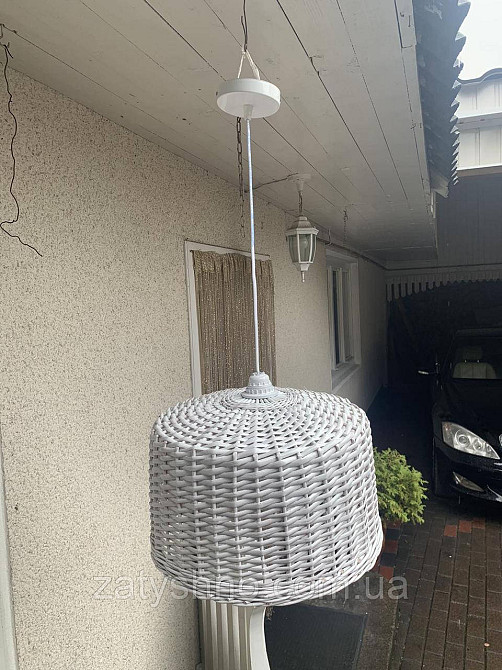 Біла люстра плетена з фурнітурою Київ - фото 2