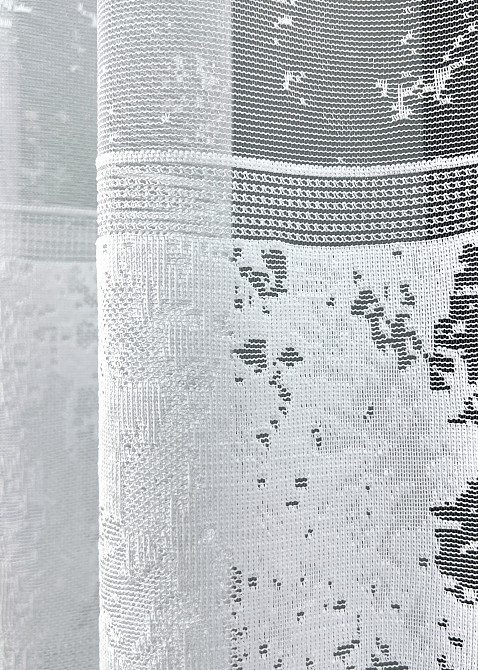 Короткий тюль, высотой 1,8м, жаккард мрамор цвет белый 2006т Киев - изображение 3