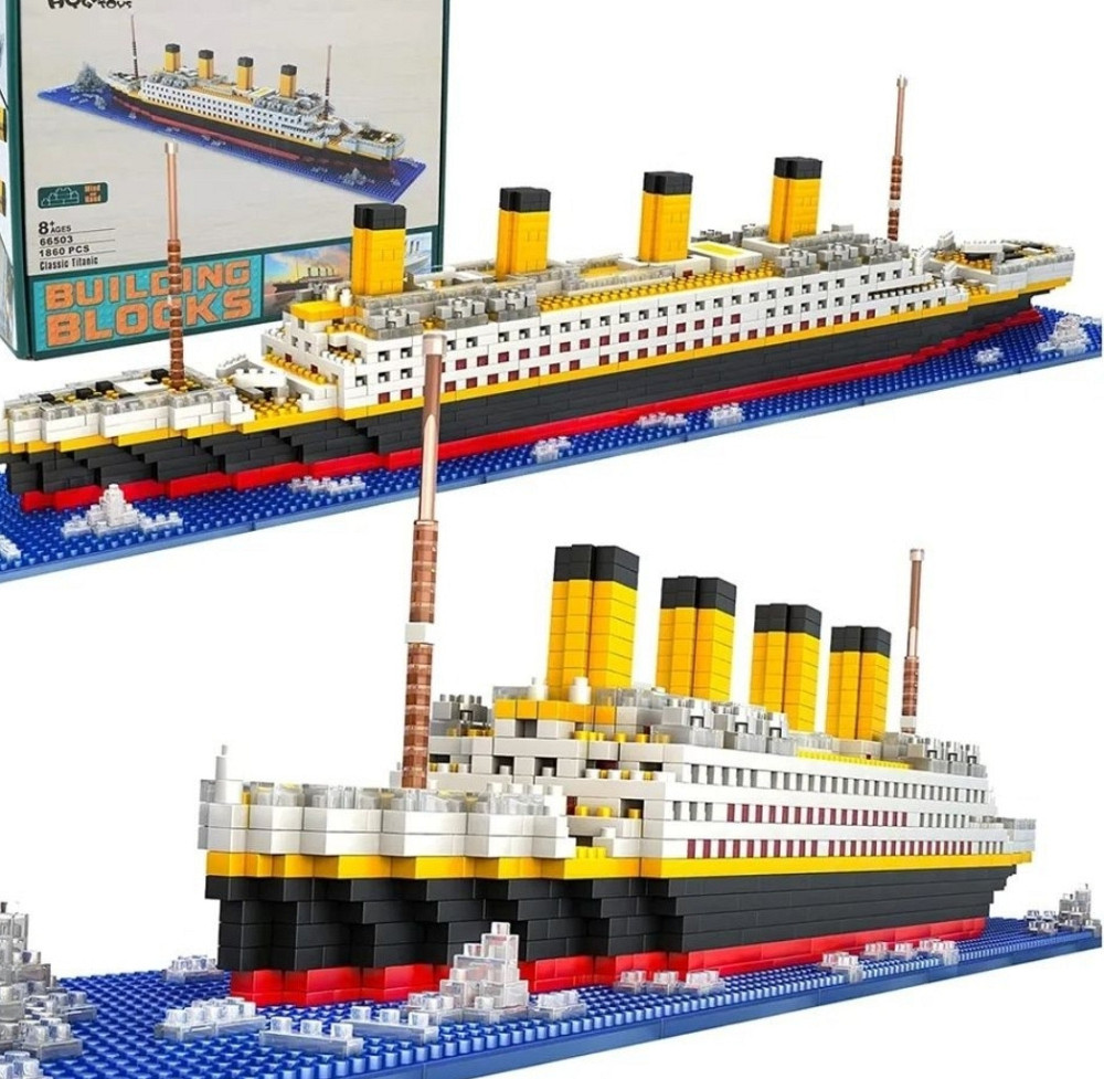 Титанік конструктор корабель 1878 деталей міні Лего. Київ - фото 8
