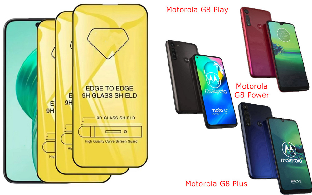 Захисне скло DefenzoGlass для Motorola G8 Play, G8 Power, G8 Plus – подвійна міцність Київ - фото 1
