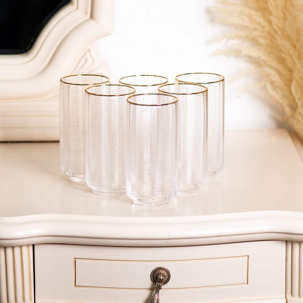 Набір з 6 склянок, 400 мл, для лимонаду, води, соку та коктейлів HP-16-12 Київ - фото 3