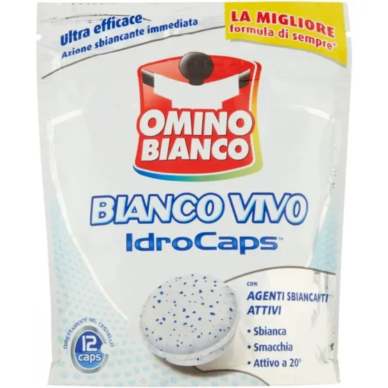 Таблетки для видалення плям Omino Bianco Idro Caps White 240 г (10 штук) Львів