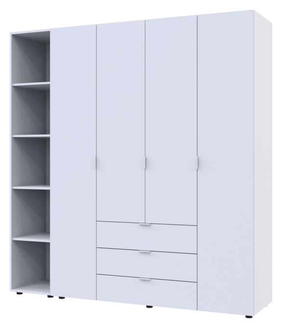 Комплект шкафов для одежды Doros Гелар (2 шт.) 193,2х49,5х203,4 см Белый (DRS-011183) Львов - изображение 1