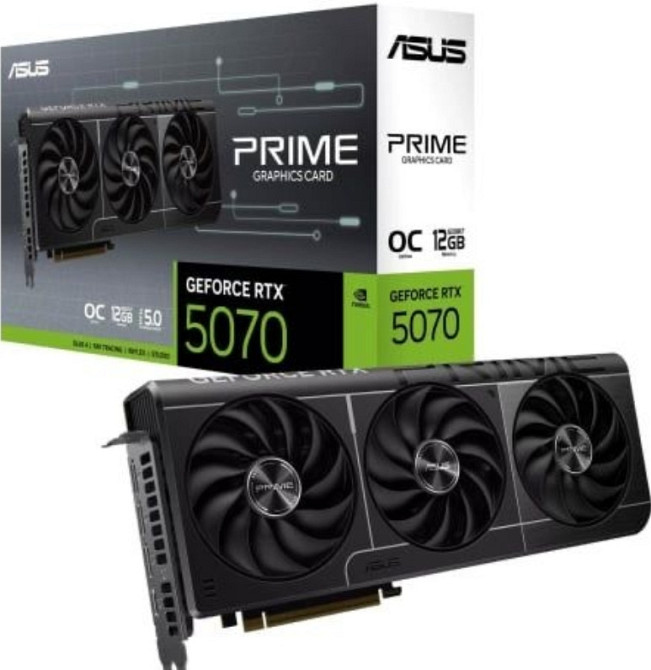 Відеокарта ASUS GeForce RTX 5070 Prime OC 12Gb. GDDR7 DLSS4 Київ - фото 1