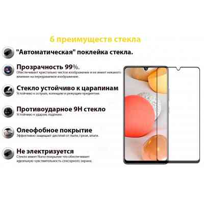 Стекло защитное BeCover Samsung Galaxy M22 SM-M225 Black (706907) Винница