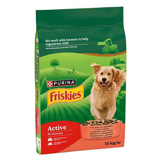 Сухой корм FRISKIES Active для взрослых собак с повышенной активностью, с говядиной, 10 кг Киев