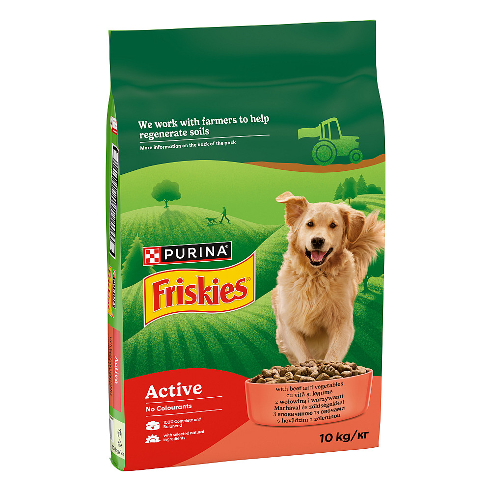 Сухой корм FRISKIES Active для взрослых собак с повышенной активностью, с говядиной, 10 кг Киев - изображение 3