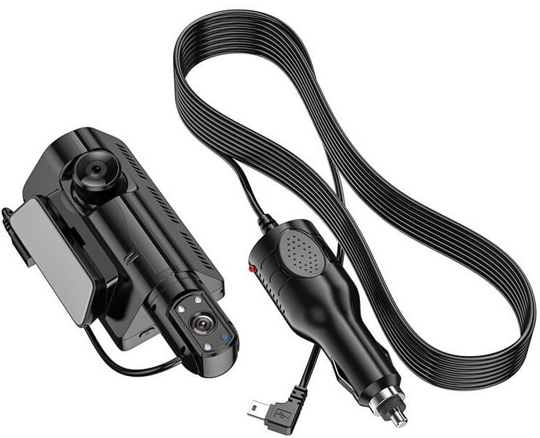 Відеореєстратор HOCO Di07 з двома камерами HD, чорний Вінниця - фото 6