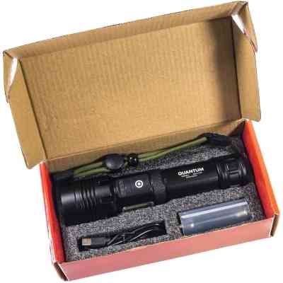 Фонарь Quantum Perfect 5WLED zoom +3WCOB з функ Power Bank Li-ion18650/2600mAh (QM-FL1035) Винница