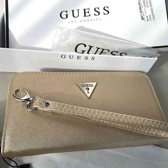 Женский золотистый кошелек Guess (1211) Киев