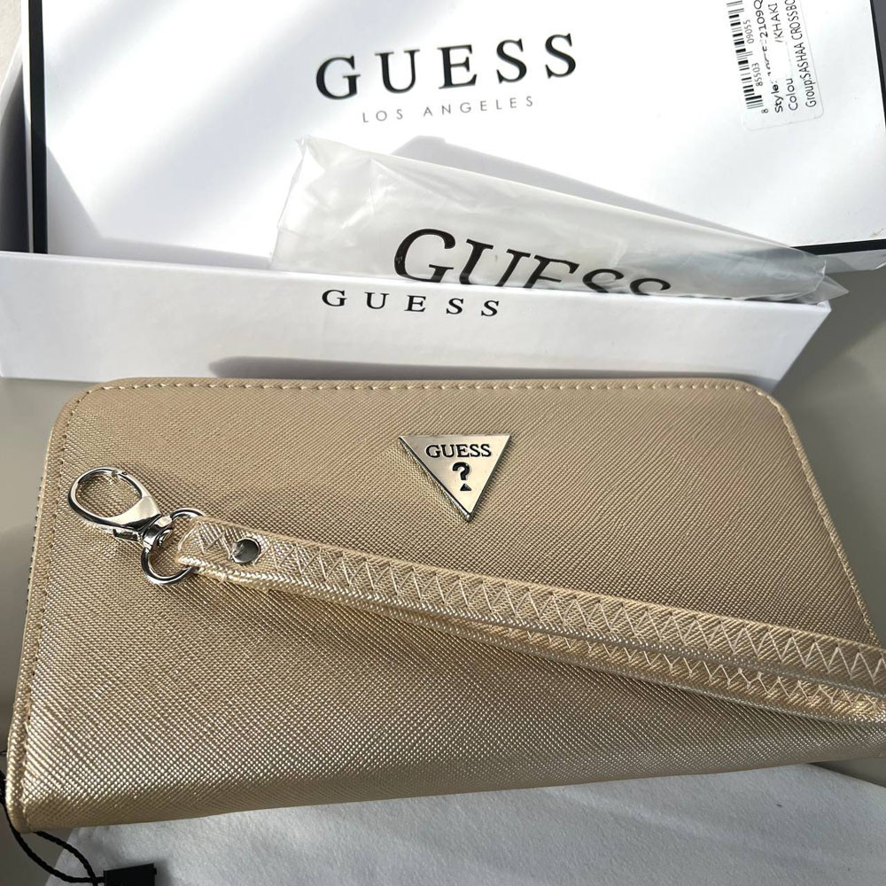 Женский золотистый кошелек Guess (1211) Киев - изображение 5