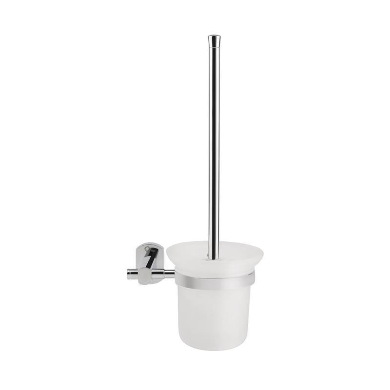 Настінний йоржик для унітаза Qtap Liberty CRM 1157, білий/хром Київ - фото 1