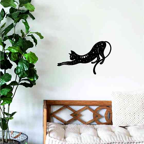 Декоративне настінне 3D Панно «Кіт» Декор на стіну з об'ємом Київ