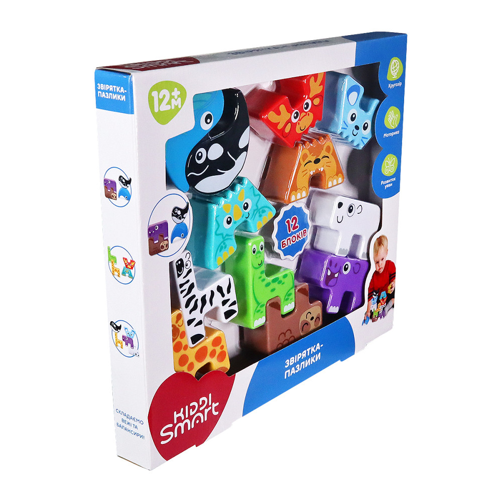 Навчальний ігровий набір Kiddi Smart – Звірятка-пазлики Дніпро - фото 10