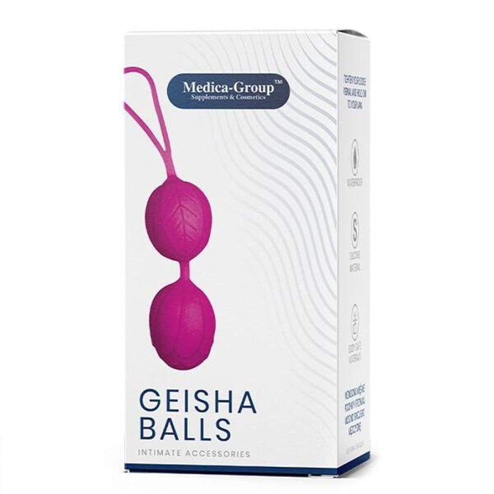 Вагінальні кульки гейші Medica Group Geisha Balls, фіолетові, 3.6 см Sex Aura Київ - фото 1