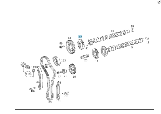 Mercedes-Benz  A6110520101 Шестерня випускного розподільного валу двигуна OM611 OM646 R4 2.2cdi OM612 OM647 R5 2.7 cdi OM613 OM648 R6 3.2 OM628 OM629  Одеса