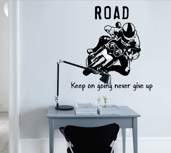 Интерьерная наклейка на стену Мотоциклист Киев - изображение 1