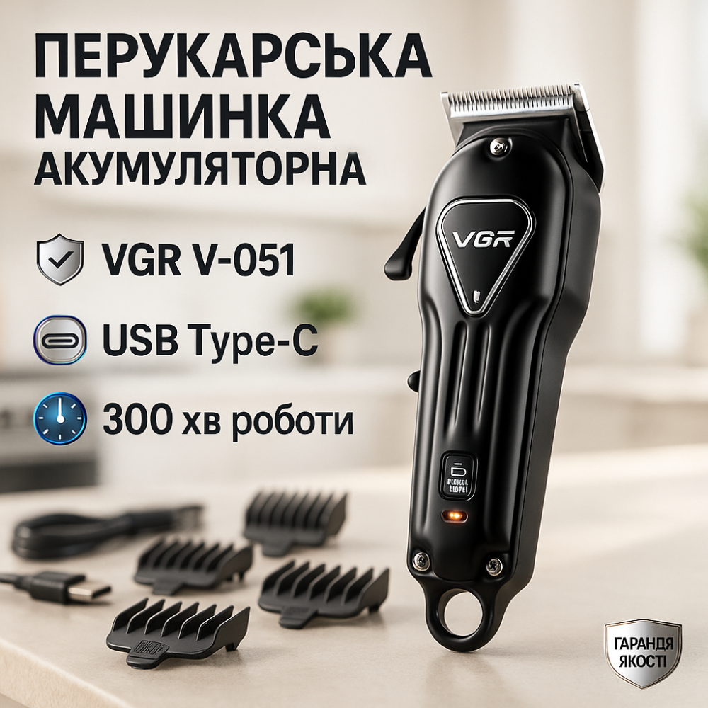 Машинка для стрижки короткой стрижки, Мощная машинка для стрижки для мужчин Набор с USB-C FL-86 Львов - изображение 20
