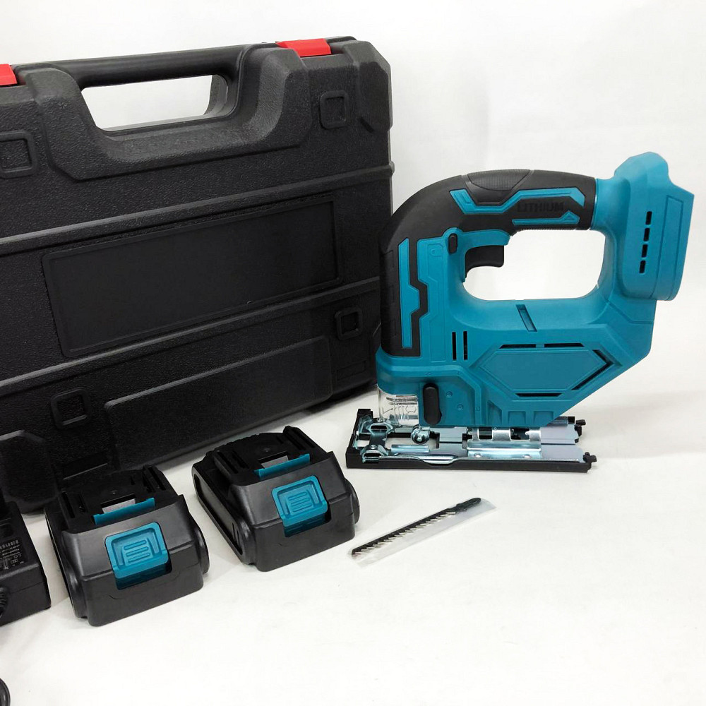 Аккумуляторный бесщеточный лобзик 24V с 2 АКБ в пластиковом кейсе с регулировкой скорости и EP-606 угла Киев - изображение 6