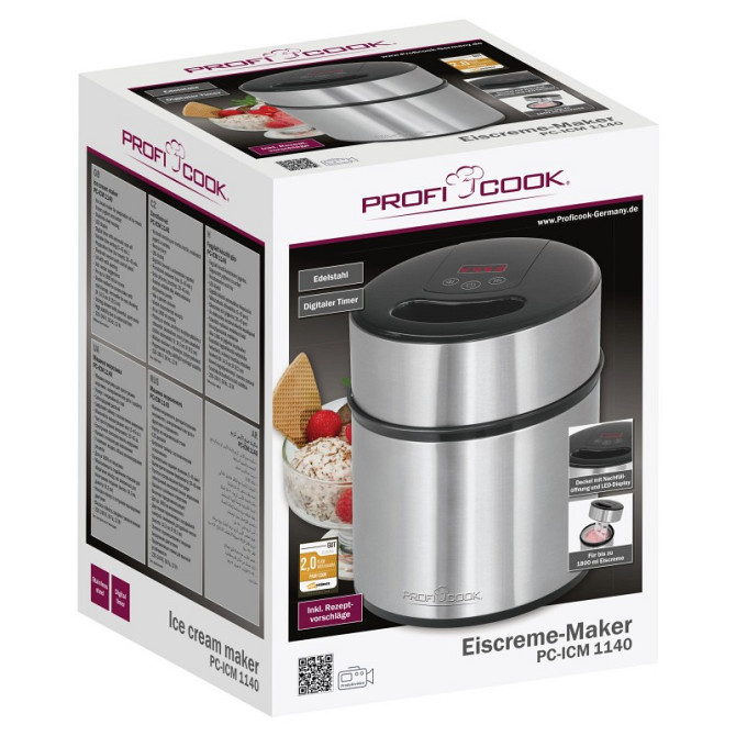 Мороженица 1800 мл с дисплеем и таймером Profi Cook PC-ICM (1140) 12 Вт Нововолынск - изображение 7