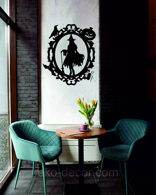 Декоративне настінне Панно «Ведьма», Декор на стіну 70*60 см, Чорний Київ - фото 6