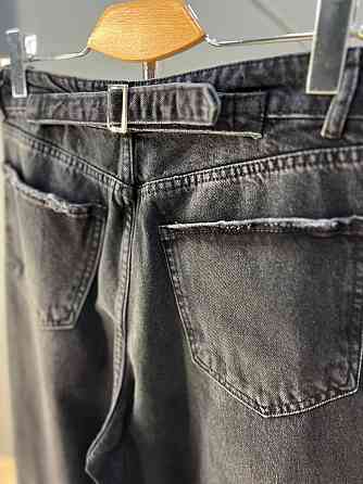 Джинсы женские Q-4 3013 Skaiter багги свободные оверсайз швы на коленях затяжка на талии черные, черный, 30, 30, 76 см, 116 см Киев