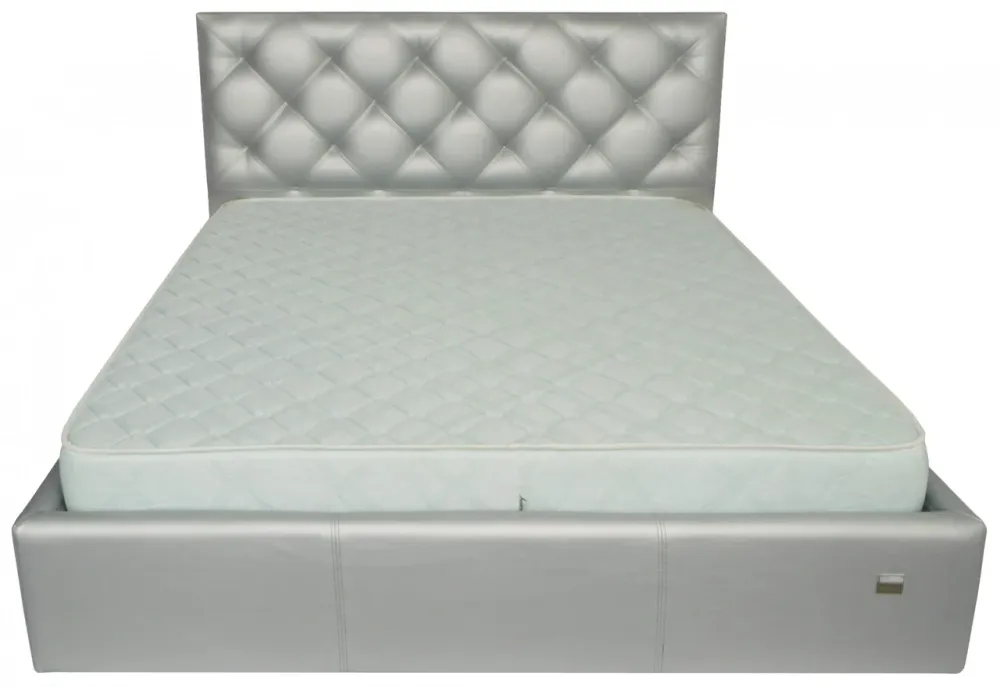 Ліжко Bristol Comfort 140 х 190 см Zeus Deluxe Silver З підйомним механізмом та нішою для білизни Сріблястий Київ - фото 2