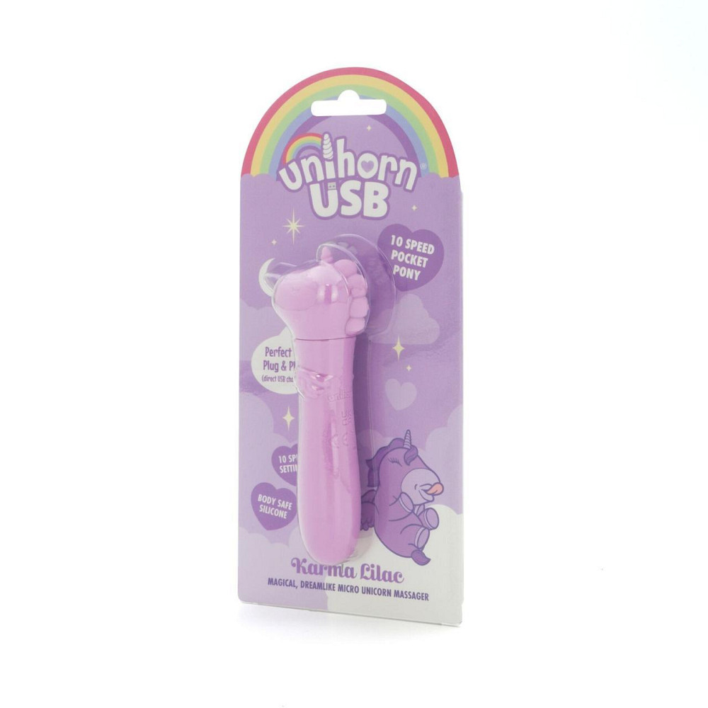 Вібратор-єдиноріжка Unihorn USB Bullet – Karma Lilac, віброкуля, USB-зарядка, 10 режимів Sex Aura Київ - фото 3