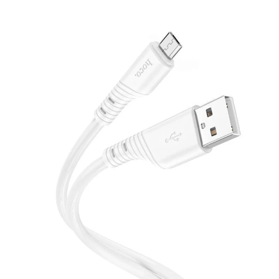 Кабель HOCO X97 Crystal color silicone charging data cable Micro white Київ