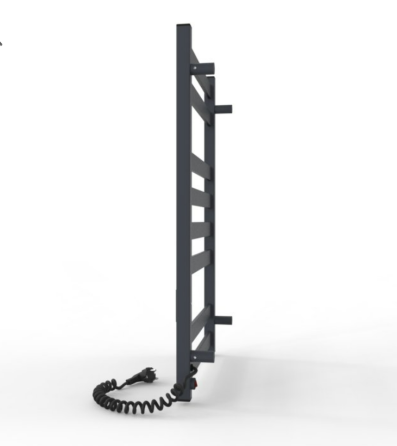 Электрический полотенцесушитель Laris Зебра Кватро ЧК (ГМ) 8 500х800 Э правое подкл. R3, графит Киев