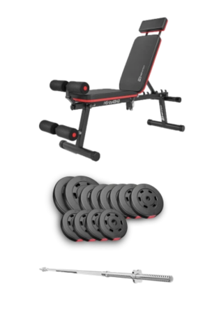 Набір Hop-Sport Premium 69кг з лавою HS-2040 HB та штангою Киев