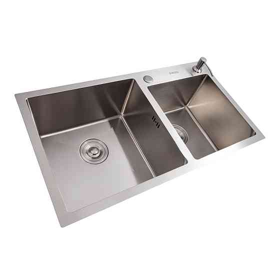 VALESO Кухонна мийка 78*43 нержавійка на дві чаші VALESO Handmade (3.0/0.8) Коломыя