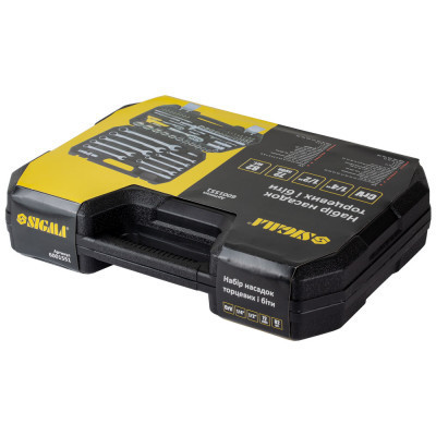 Набір інструментів Sigma насадок торцевих та біт 1/4&quot;, 1/2&quot; 82шт CrV mid (6001551) Вінниця - фото 8