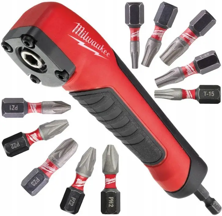 Кутова насадка MILWAUKEE SHOCKWAVE + 10 бит 25 мм (4932471274) Київ - фото 1