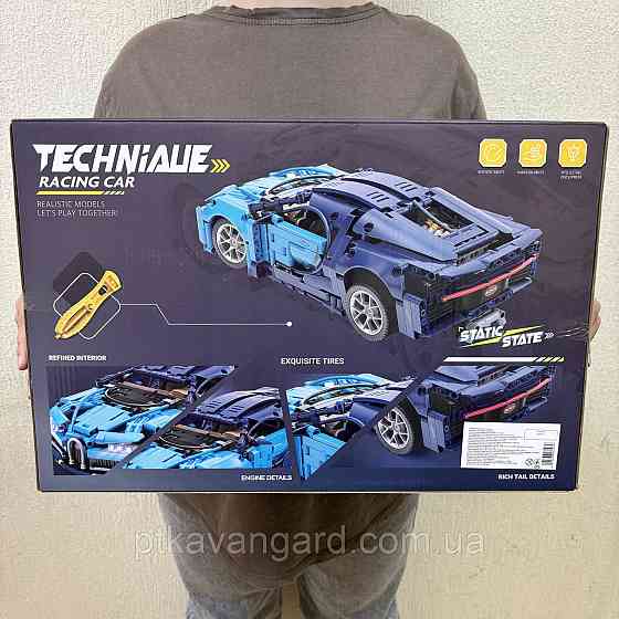 Конструктор автомобиль Бугатти спорткар машина 1408 деталей J 2015 Техник синий Хмельницкий
