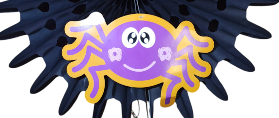 Підвіска декоративна Павук у павутинні для Хелловіна 50 діаметр різнокольоровий Київ