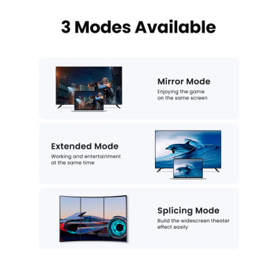 Кабель мультимедійний DisplayPort M to DisplayPort M 1.0m 16K DP118 black Ugreen (15383) Вінниця - фото 3