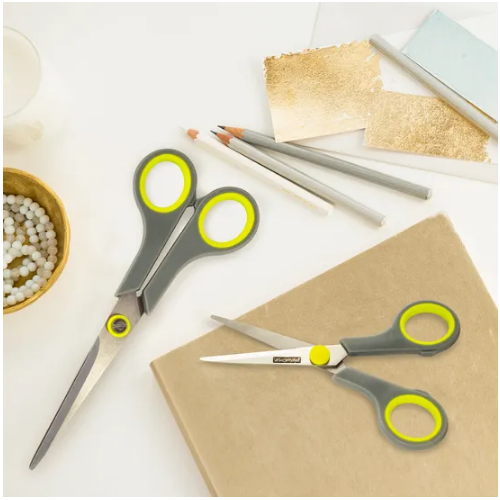 Набір ножиць універсальні (140мм/215мм) нержавіюча сталь пластикові ручки 5180 KAMILLE Житомир - изображение 5