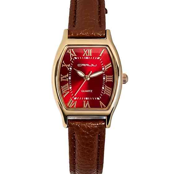 Годинник жіночий наручний Crrju France Leather Classic (2 ремінці) Київ