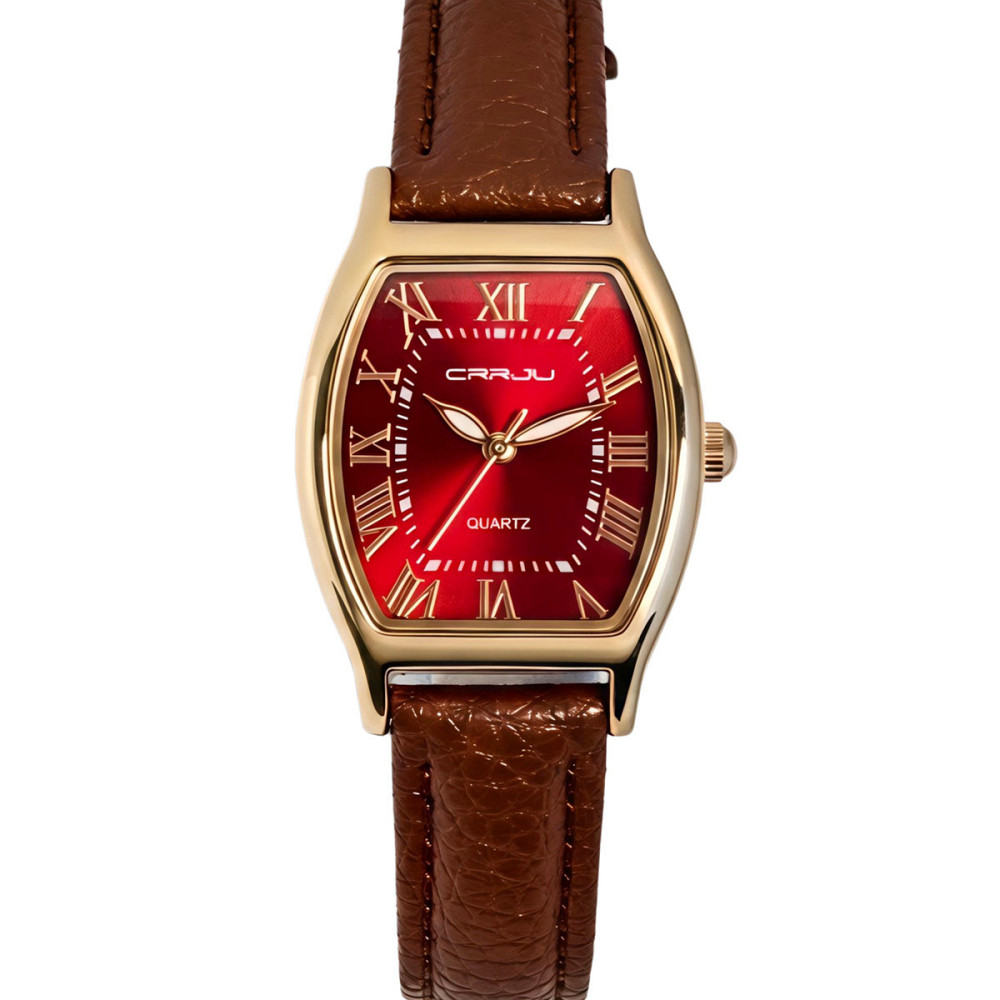 Годинник жіночий наручний Crrju France Leather Classic (2 ремінці) Київ - фото 1