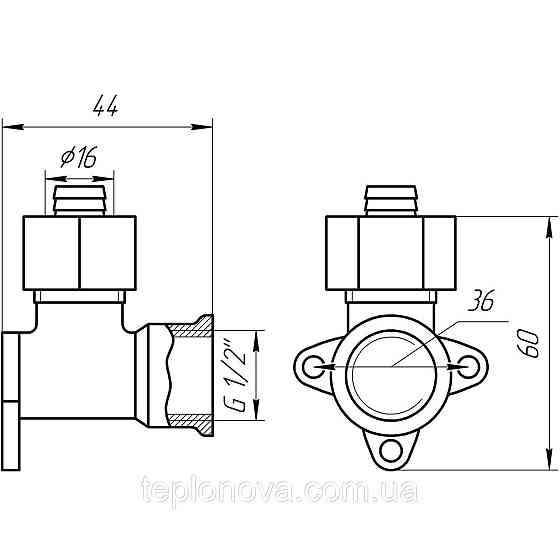 Уголок с ушками APE 754 L 1/2″x16 ITALY Черновцы