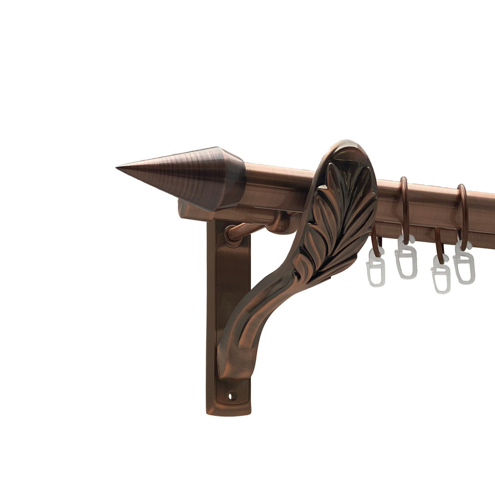 Карниз Orvit Конео металевий дворядний ретро Мідь 25\19 мм 240 см (00-00009880) Львів - фото 1