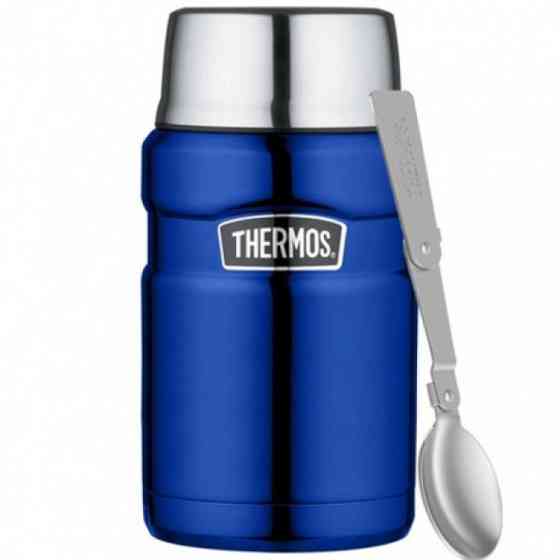 Термос для Їжи з ложкою 0.71 літр Thermos "Stainless King Food Flask" (173055) Metallic Blue Нововолинськ